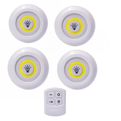 New Dimmable LED under Cabinet Light with Remote Control Battery Operated LED Closets Lights for Wardrobe Bathroom Lightin