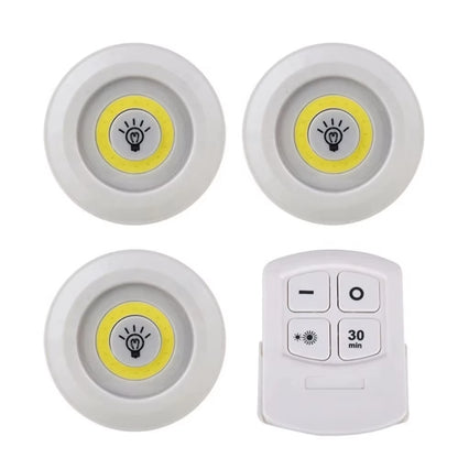 New Dimmable LED under Cabinet Light with Remote Control Battery Operated LED Closets Lights for Wardrobe Bathroom Lightin