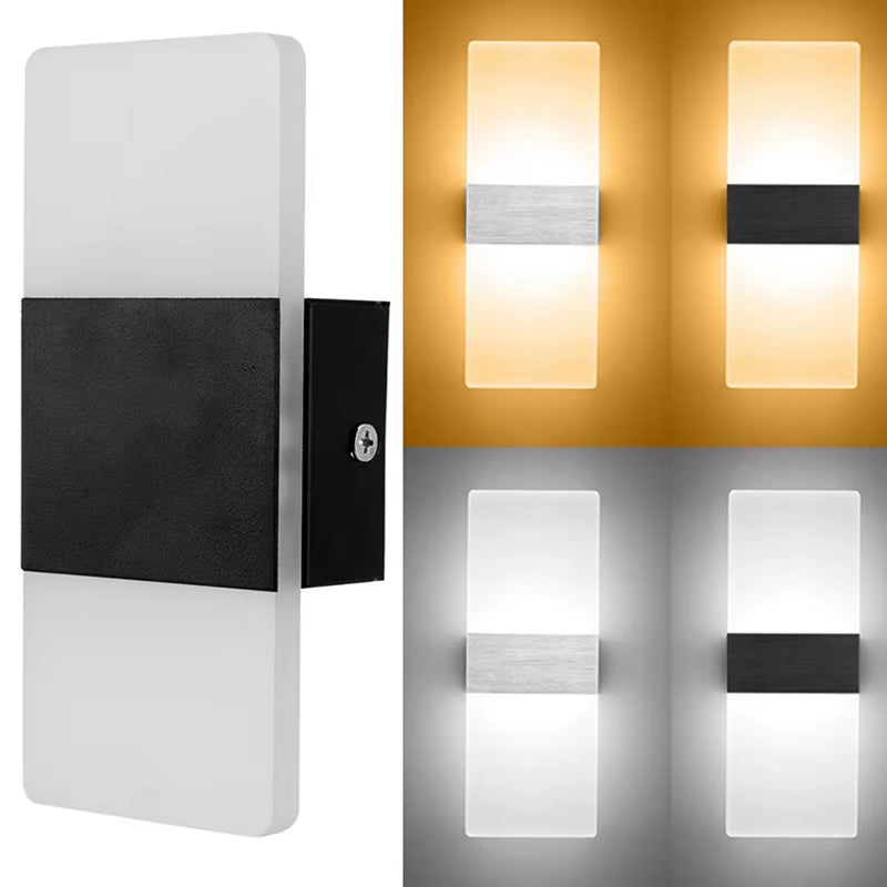 LED Outdoor Waterproof Iwall Light-Up down Cube Indoor Outdoor Sconce Lighting Lamp Fixture Decor Porch Lights Outdoor Lighting