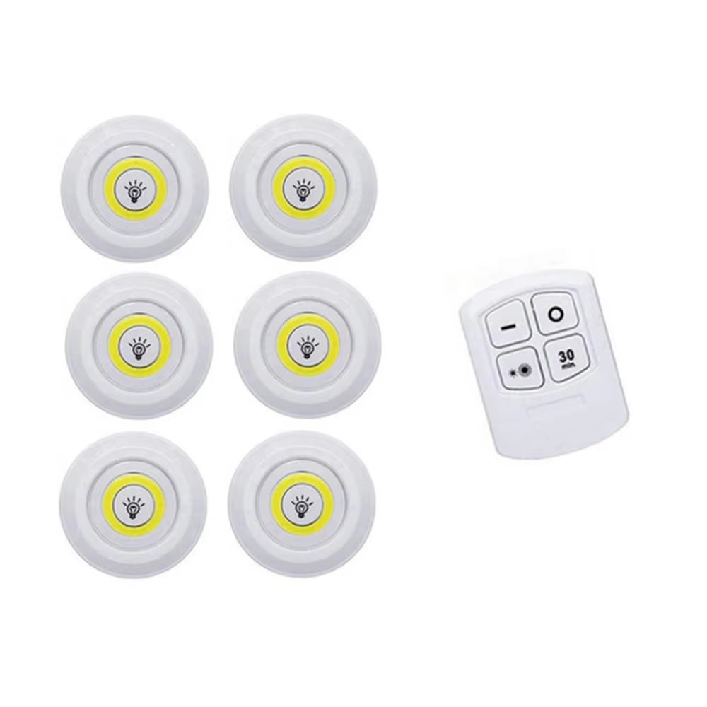 New Dimmable LED under Cabinet Light with Remote Control Battery Operated LED Closets Lights for Wardrobe Bathroom Lightin